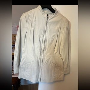 White leather jacket